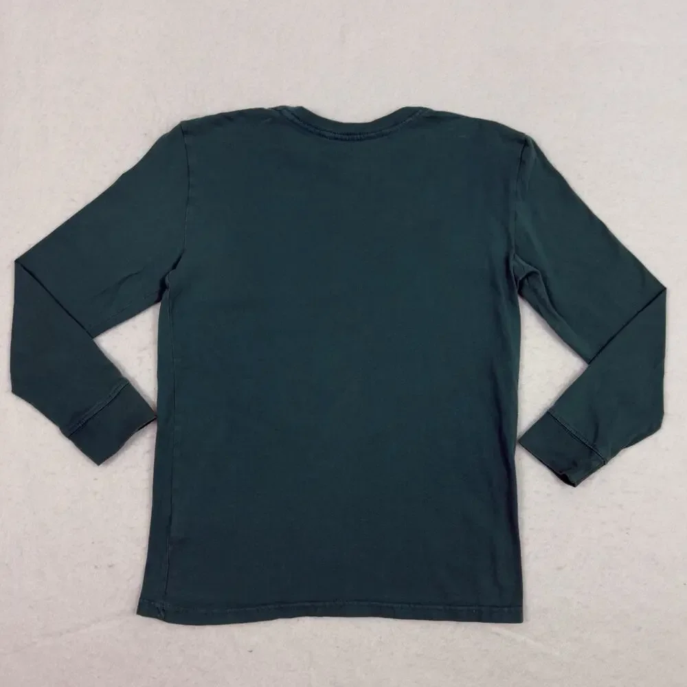 Tommy Bahama T Shirt Boys Large Green Long Sleeve Pocket Tee  Cotton